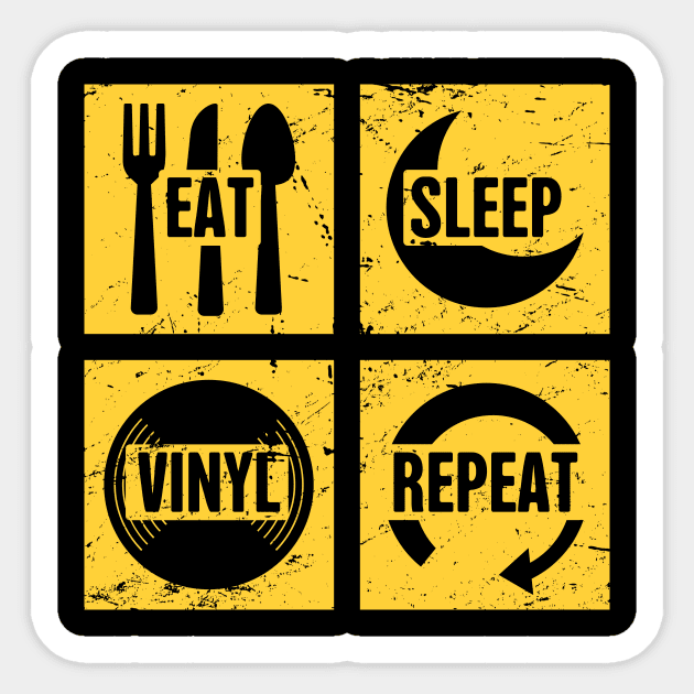 Funny Vinyl Record DJ Turntable Graphic Sticker by MeatMan